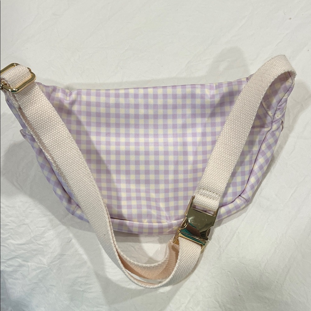 Stoney Clover Lane Lilac Gingham Crossbody Belt Bag with Snow White Patch - Picture 6 of 9